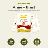 Silver Moments Cards Arme + Brust – Kartenset mit 30 Übungen für Kraft und Beweglichkeit in Armen, Brust und Schultern ab 50, Made in Germany