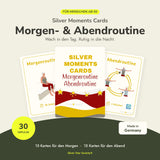 Silver Moments Cards Morgen- & Abendroutine – Kartenset mit 30 Impulskarten und Aufbewahrungsbox, Made in Germany