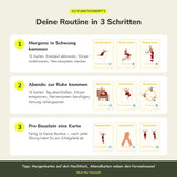 So funktioniert die Morgen- & Abendroutine in 3 Schritten: morgens in Schwung kommen, abends zur Ruhe kommen, pro Baustein eine Karte
