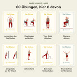 Acht Übungen aus dem Starter Set, vier im Sitzen und vier im Stehen