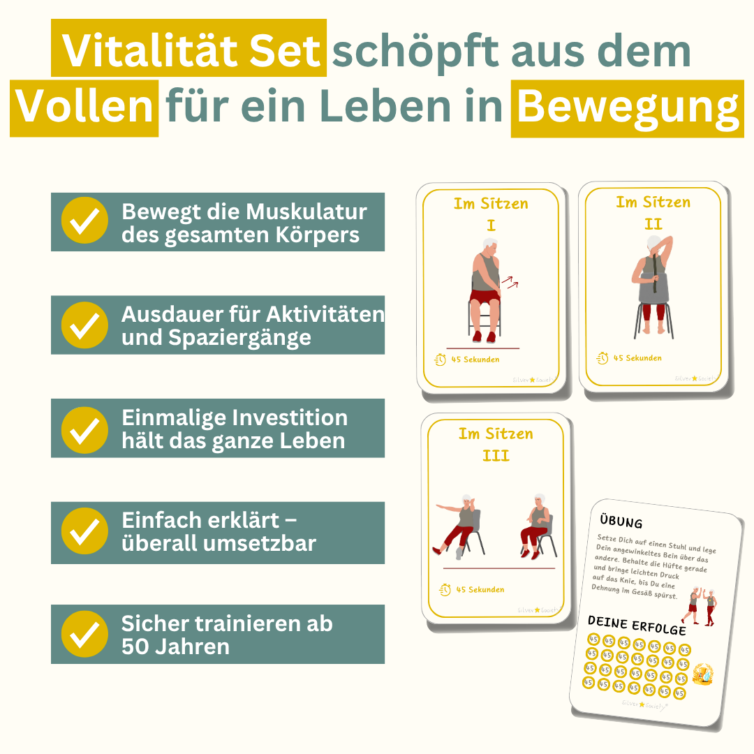 Im Sitzen (Kraft & Flexibilität) Silver Moments Cards