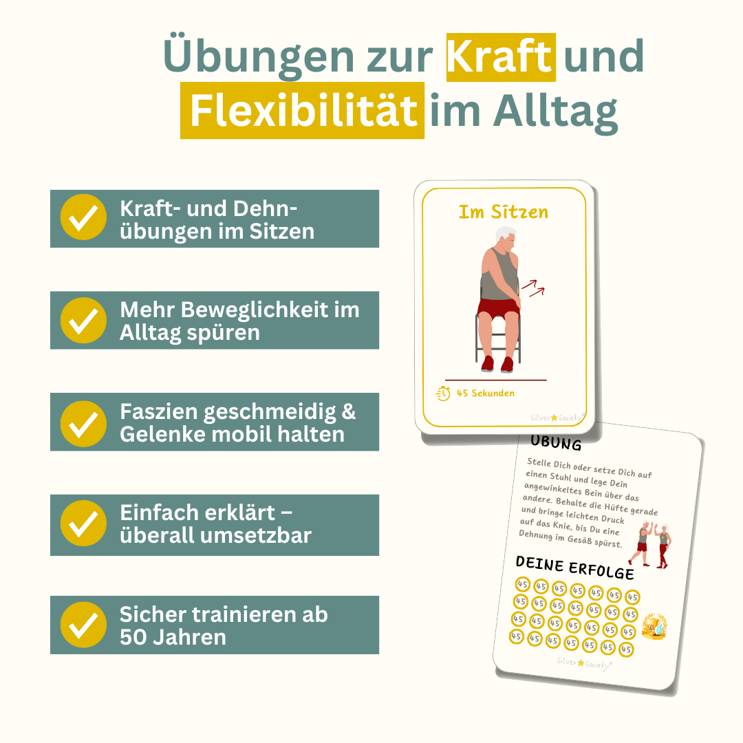 Im Sitzen (Kraft & Flexibilität) Silver Moments Cards