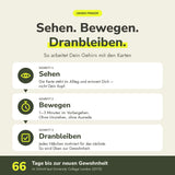 Sehen. Bewegen. Dranbleiben.: So arbeitet Dein Gehirn mit den Silver Moments Cards – Karte erinnert im Alltag, 1–3 Minuten üben, Erfolg abhaken, Gewohnheit nach 66 Tagen